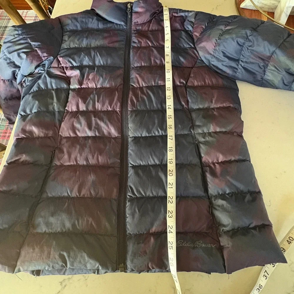 EDDIE BAUER CirriusLite Puffer Jacket Down Fill Quilted Purple Blue Wmns Size‎ L